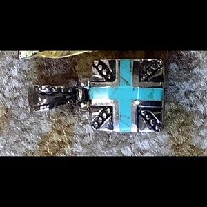 Sterling silver and turquoise pendant